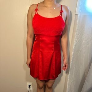 For love and lemons mini red dress